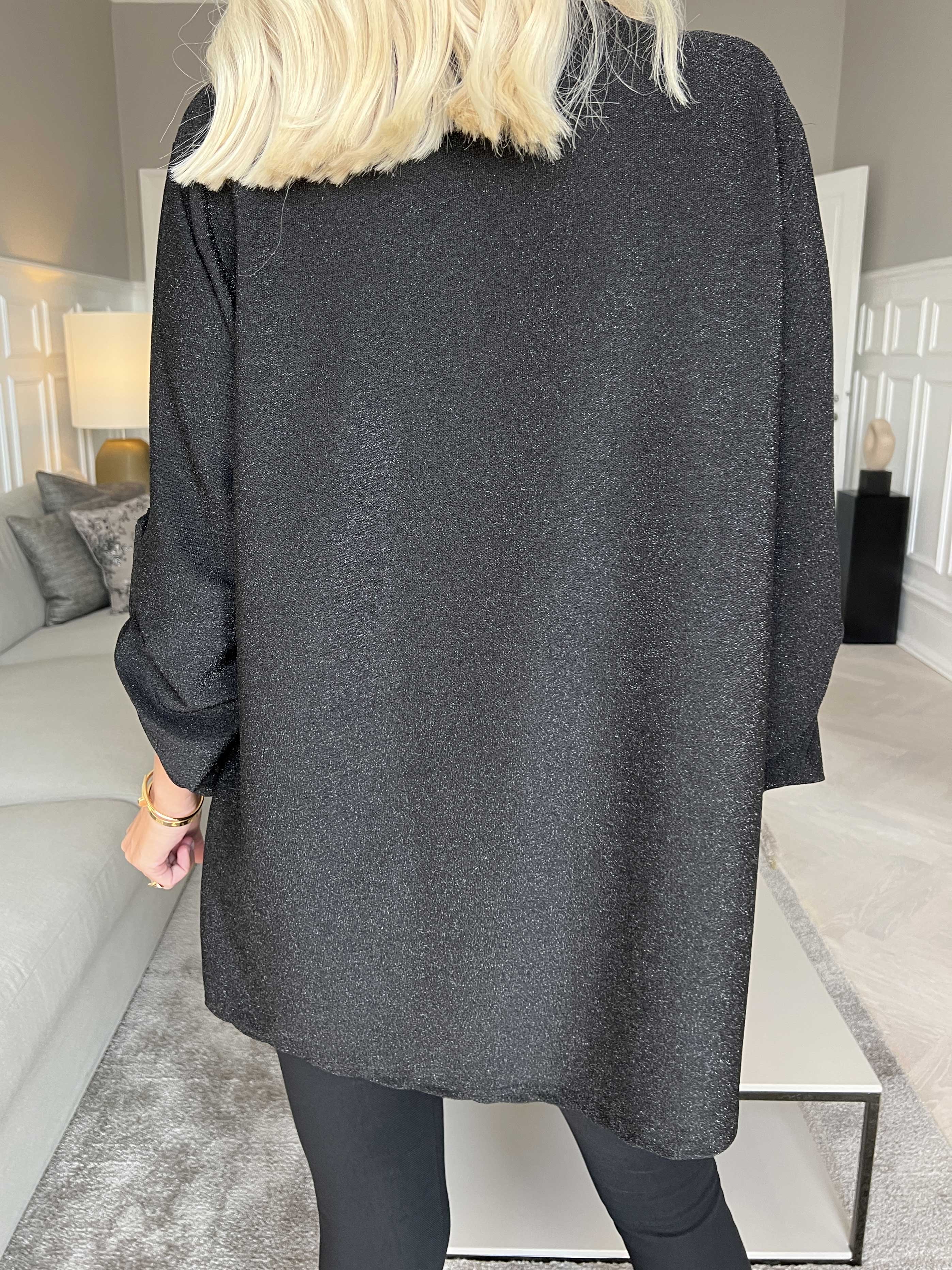 Larna Glitter - Tunika med glittertrådar och v-ringning